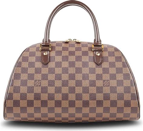 Louis Vuitton Ribera MM Damier Ebene Canvas Top Handle Bag 